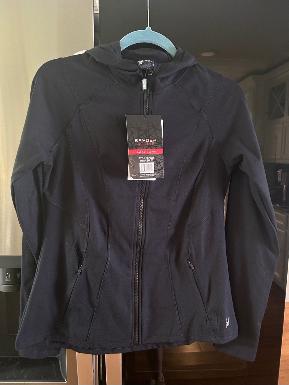 Spyder Women's Black Hooded Zip Jacket